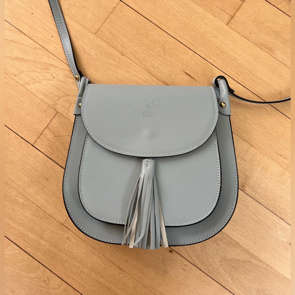 Light blue crossbody from Florence, Italy leather market - NWOT
